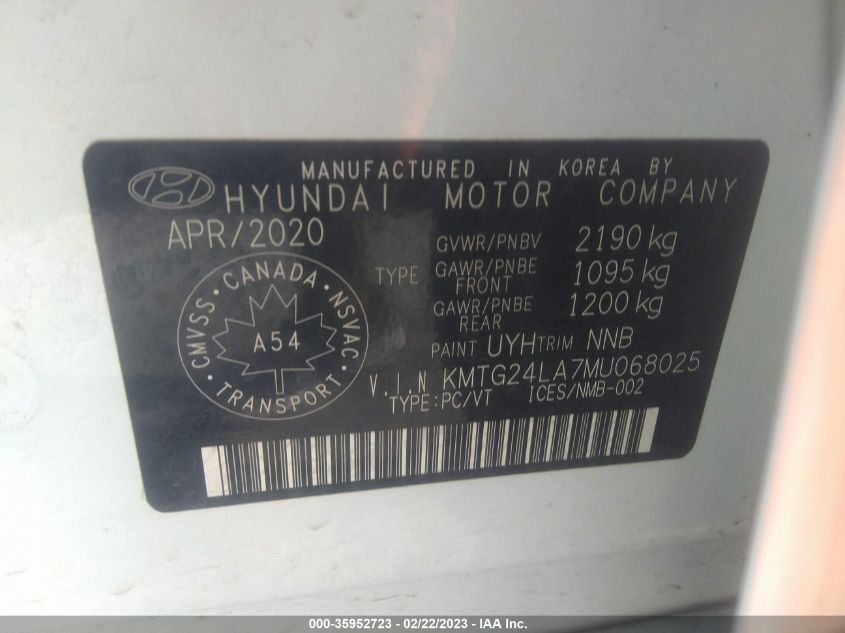 2021 GENESIS G70 2.0T SPORT - KMTG24LA7MU068025