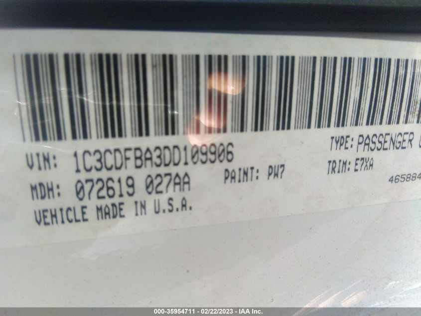 2013 DODGE DART SXT - 1C3CDFBA3DD109906