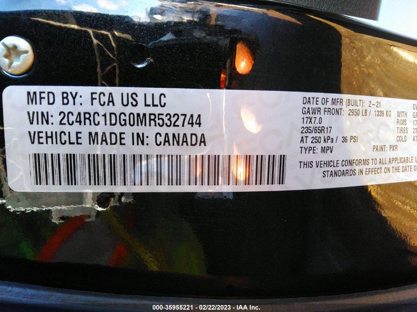 2021 CHRYSLER VOYAGER LXI - 2C4RC1DG0MR532744