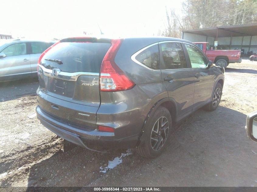 2016 HONDA CR-V SE - 5J6RM4H49GL030000