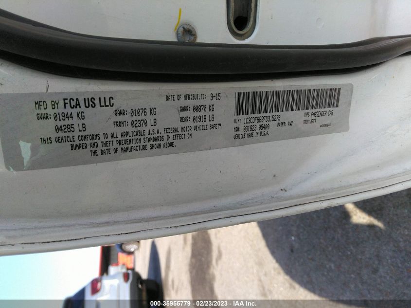 2015 DODGE DART SXT - 1C3CDFBB8FD315279