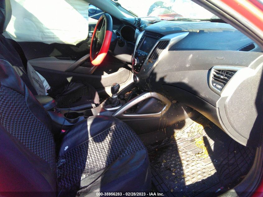 2013 HYUNDAI VELOSTER W/GRAY INT - KMHTC6AD0DU105091