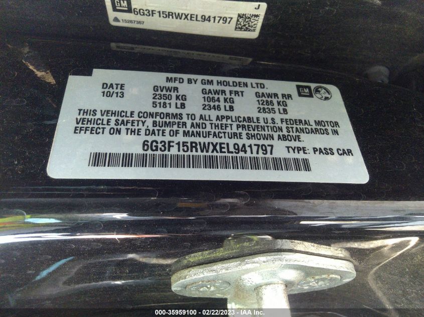 2014 CHEVROLET SS 6G3F15RWXEL941797
