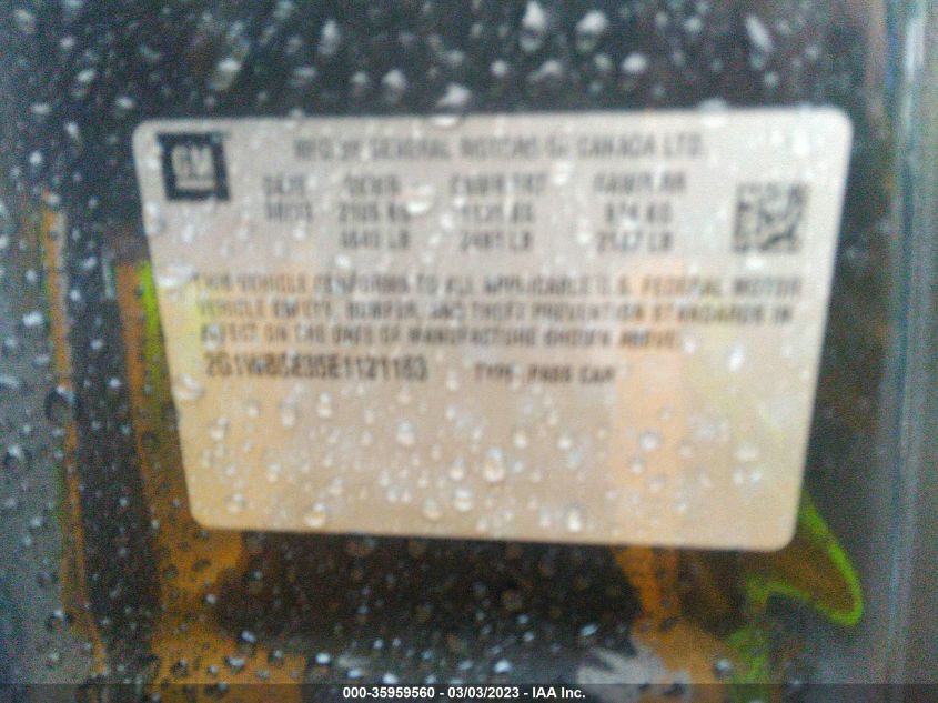 2014 CHEVROLET IMPALA LIMITED LT - 2G1WB5E35E1121163