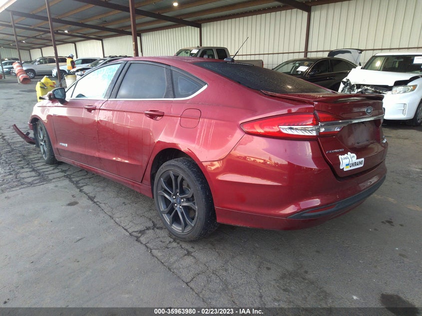 VIN 3FA6P0LU2JR187575 2018 FORD FUSION HYBRID SE