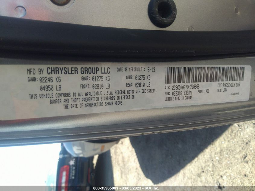 2013 DODGE CHALLENGER SXT - 2C3CDYAG7DH708666