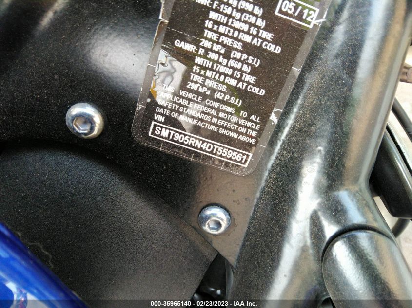 2013 TRIUMPH MOTORCYCLE AMERICA SMT905RN4DT559561