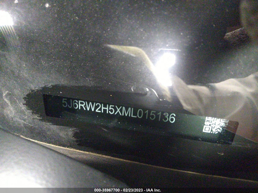 VIN 5J6RW2H5XML015136 2021 HONDA CR-V EX