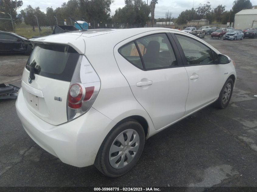 2014 TOYOTA PRIUS C ONE/THREE/TWO/FOUR - JTDKDTB35E1072044