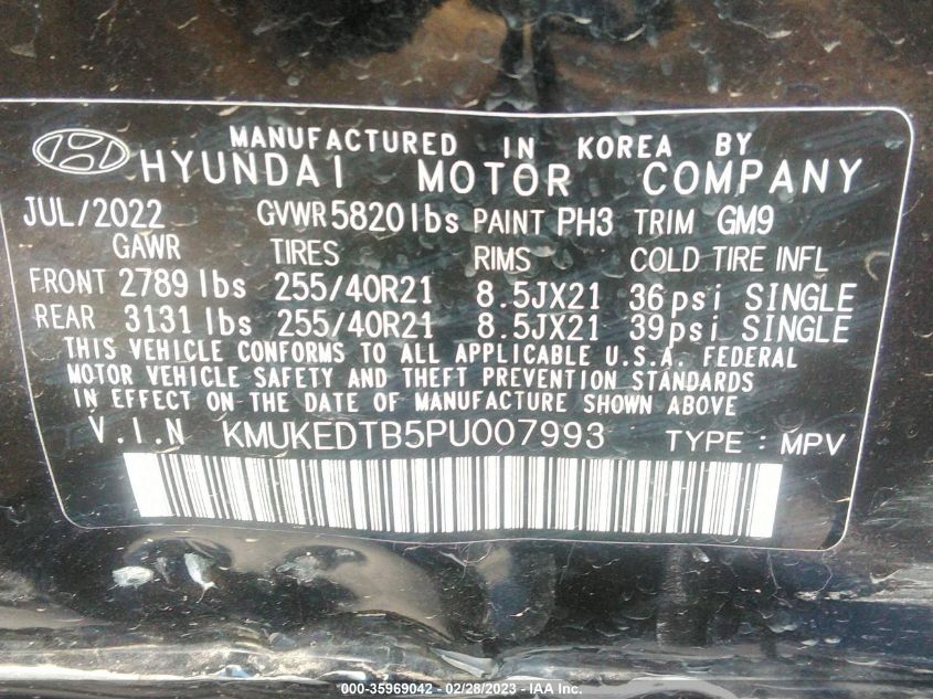 2023 GENESIS GV60 PERFORMANCE - KMUKEDTB5PU007993