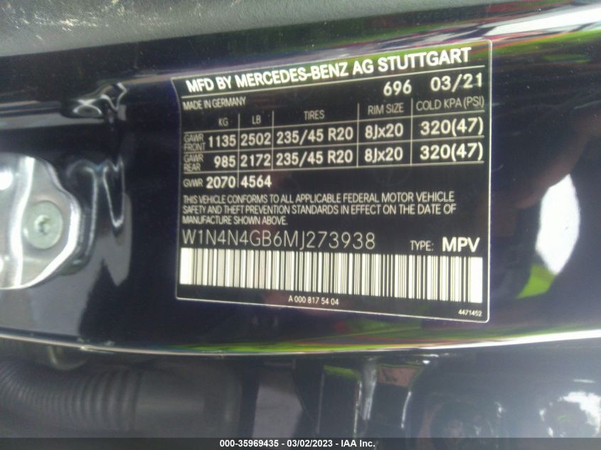2021 MERCEDES-BENZ GLA GLA 250 - W1N4N4GB6MJ273938