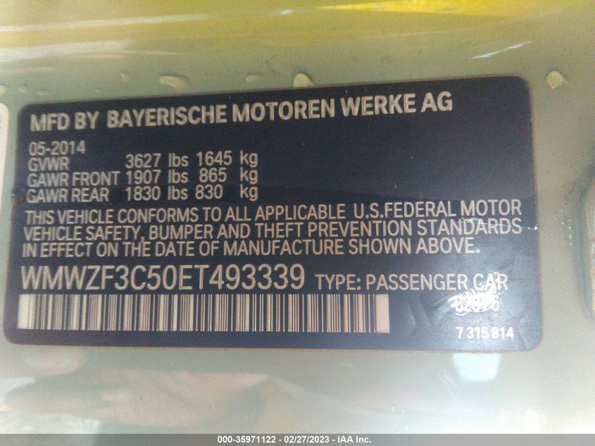 2014 MINI COOPER CLUBMAN - WMWZF3C50ET493339