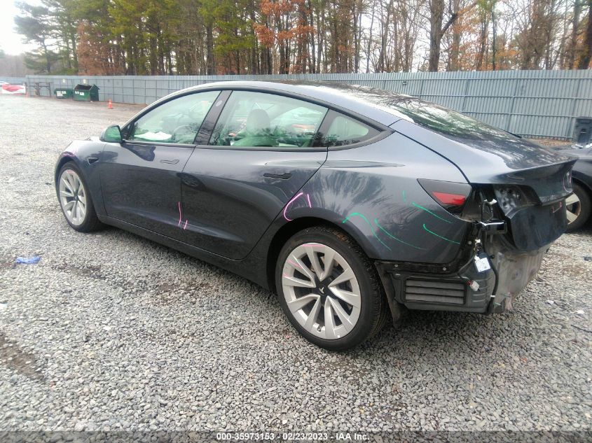 2022 TESLA MODEL 3 LONG RANGE - 5YJ3E1EB4NF183118