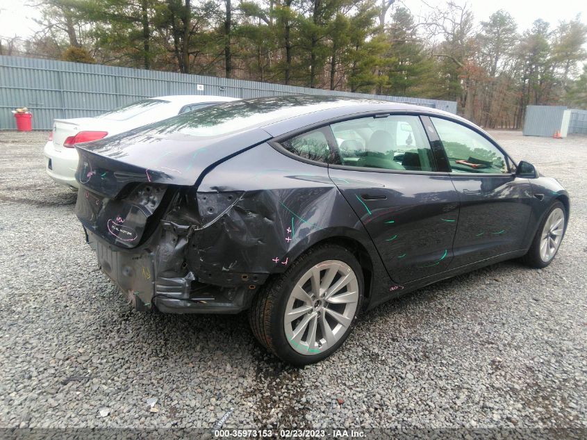 2022 TESLA MODEL 3 LONG RANGE - 5YJ3E1EB4NF183118