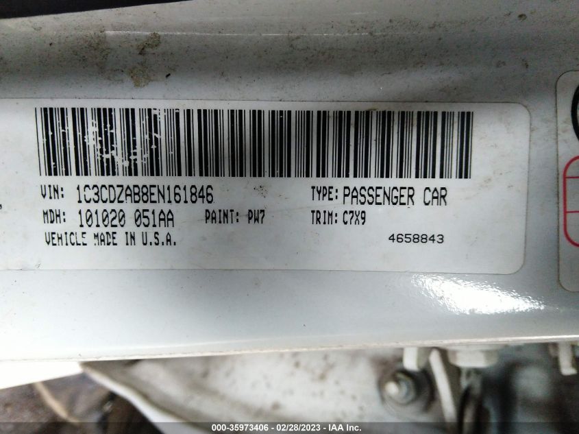 2014 DODGE AVENGER SE - 1C3CDZAB8EN161846