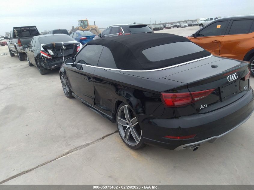 2018 AUDI A3 CABRIOLET PREMIUM PLUS - WAUY8LFF3J1016856