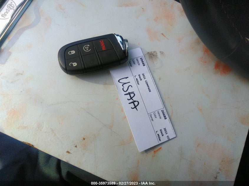 VIN 3C4NJDBB8MT507634 2021 JEEP COMPASS LATITUDE