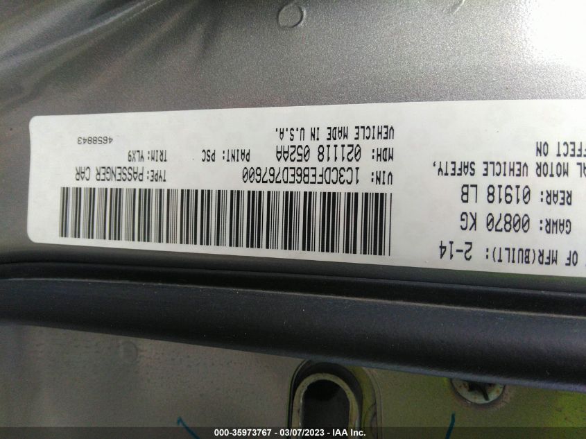 2014 DODGE DART GT - 1C3CDFEB6ED767600