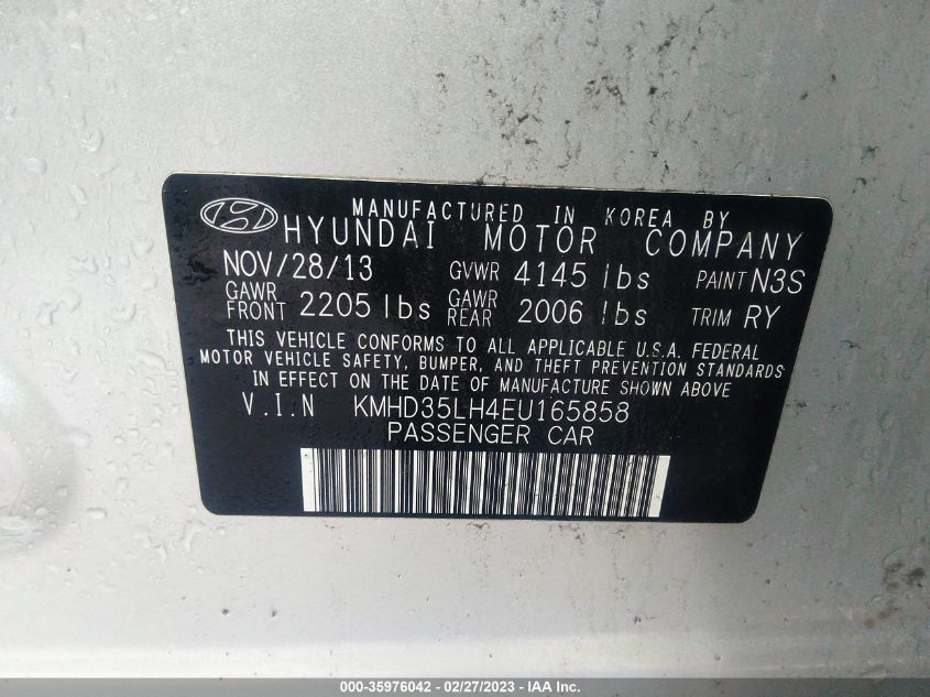 2014 HYUNDAI ELANTRA GT - KMHD35LH4EU165858