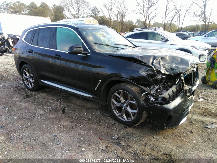 2022 BMW X3 SDRIVE30I - 5UX43DP07N9M26064