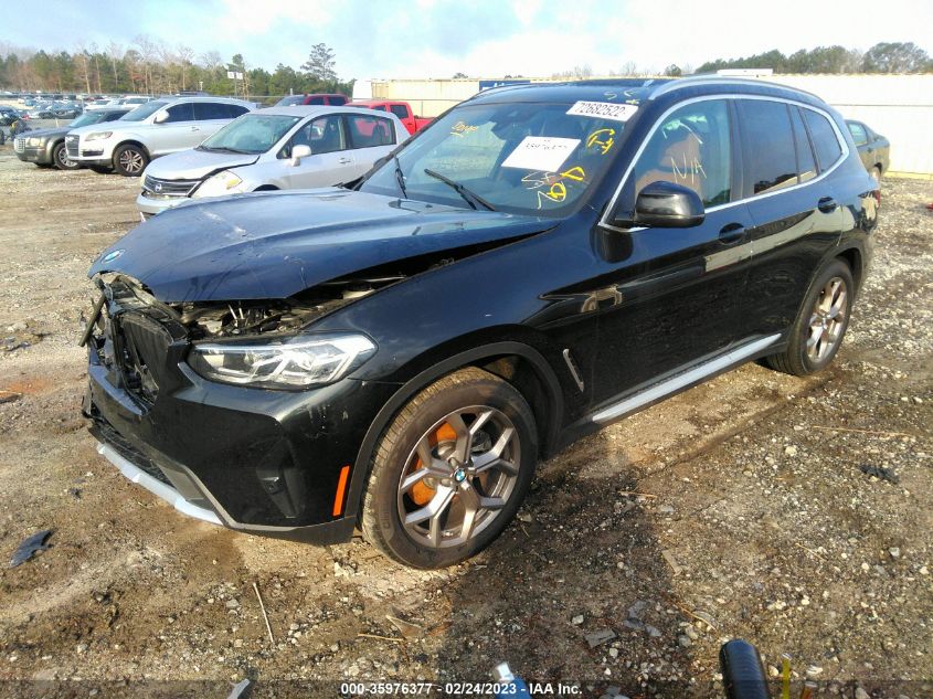 2022 BMW X3 SDRIVE30I - 5UX43DP07N9M26064