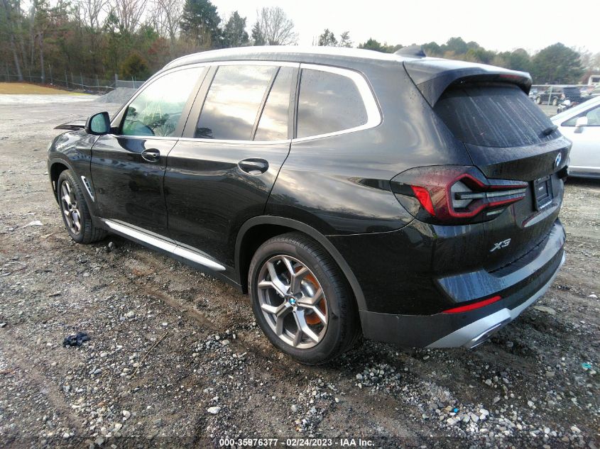 2022 BMW X3 SDRIVE30I - 5UX43DP07N9M26064