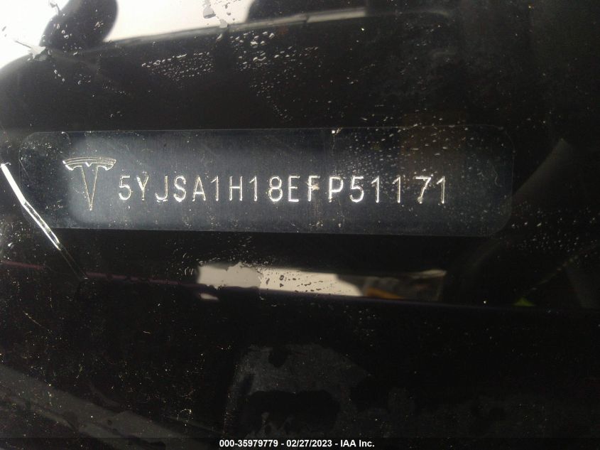 2014 TESLA MODEL S 60 KWH BATTERY/P85 - 5YJSA1H18EFP51171