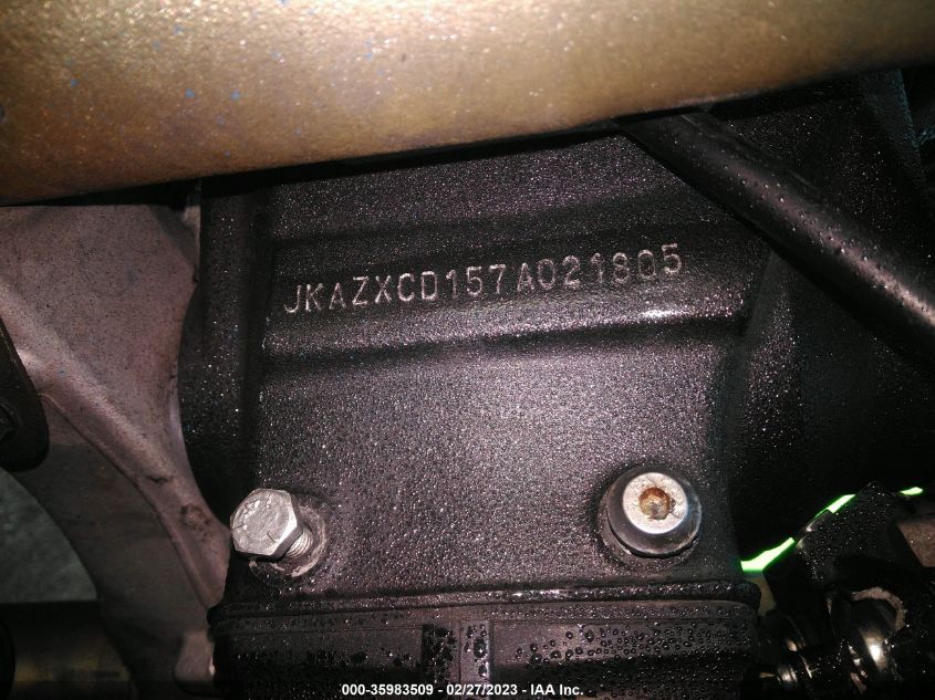 2007 KAWASAKI ZX1000 D JKAZXCD157A021805