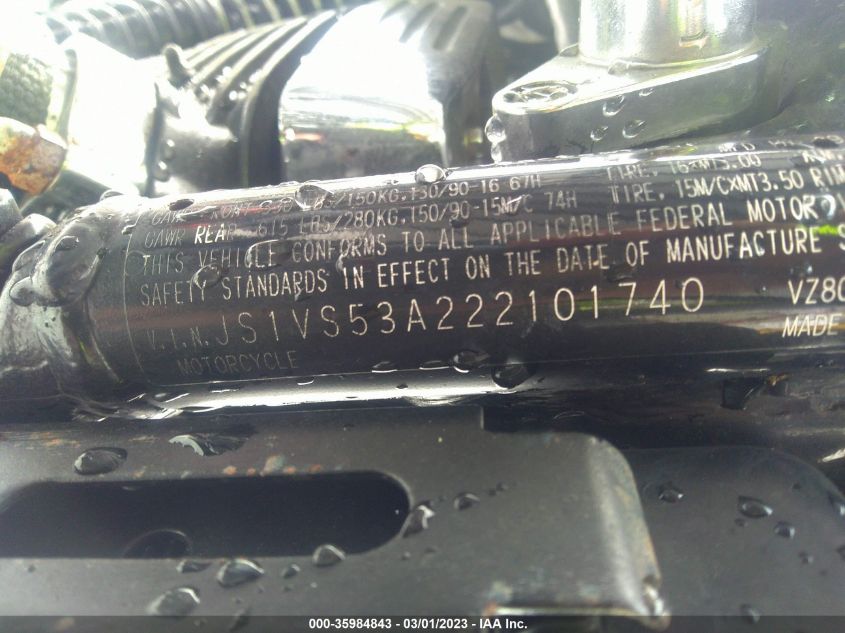 2002 SUZUKI VZ800 - JS1VS53A222101740