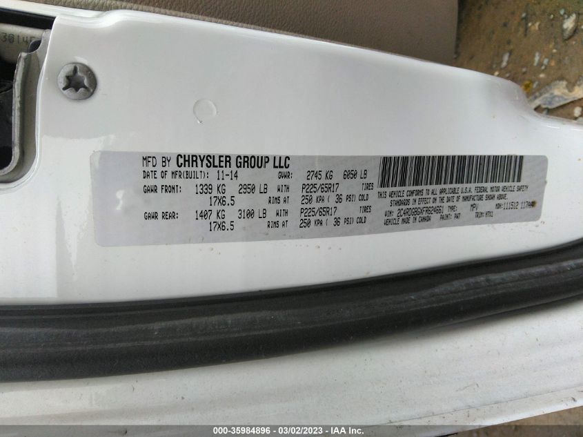 2015 DODGE GRAND CARAVAN SE - 2C4RDGBGXFR624661