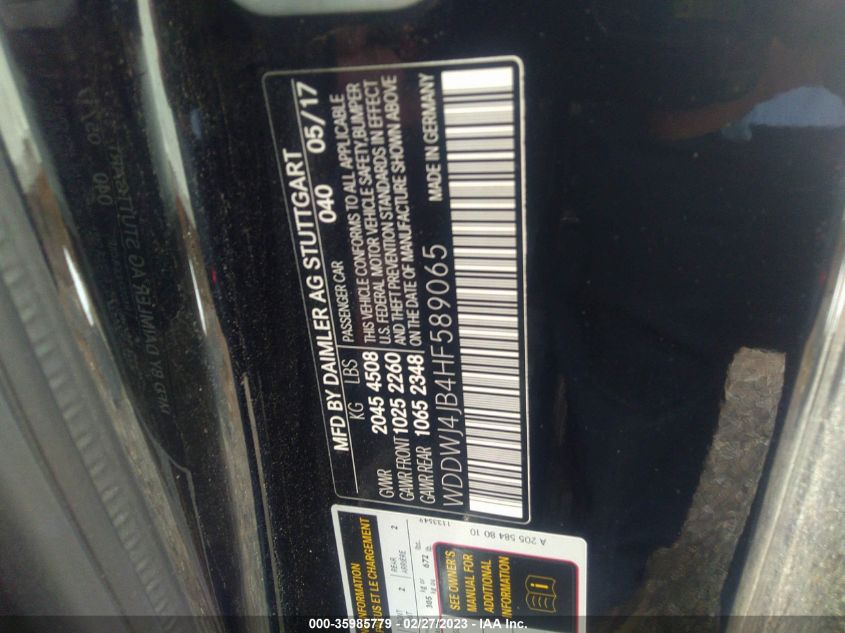2017 MERCEDES-BENZ C-CLASS C 300 - WDDWJ4JB4HF589065