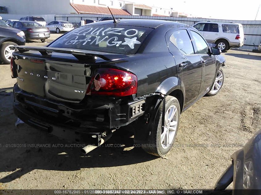 2013 DODGE AVENGER SXT 1C3CDZCB0DN582391