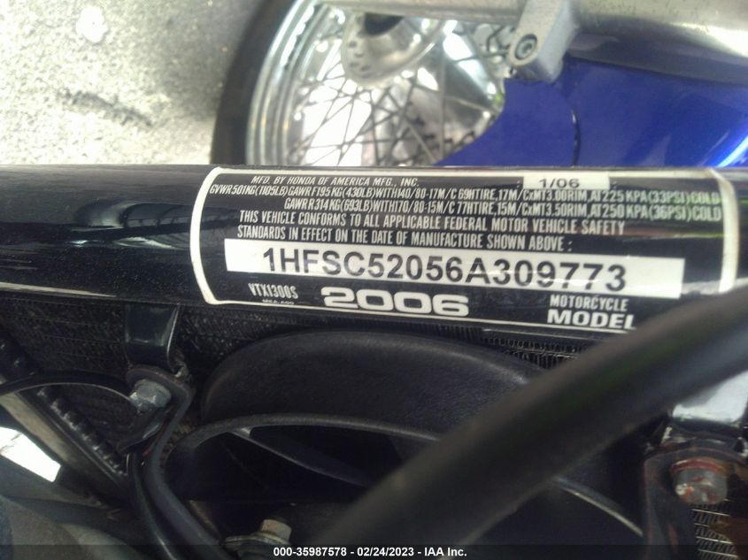 2006 HONDA VT1300 S 1HFSC52056A309773