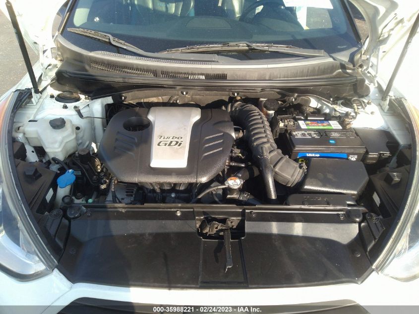 2013 HYUNDAI VELOSTER TURBO W/BLUE INT - KMHTC6AE8DU152863