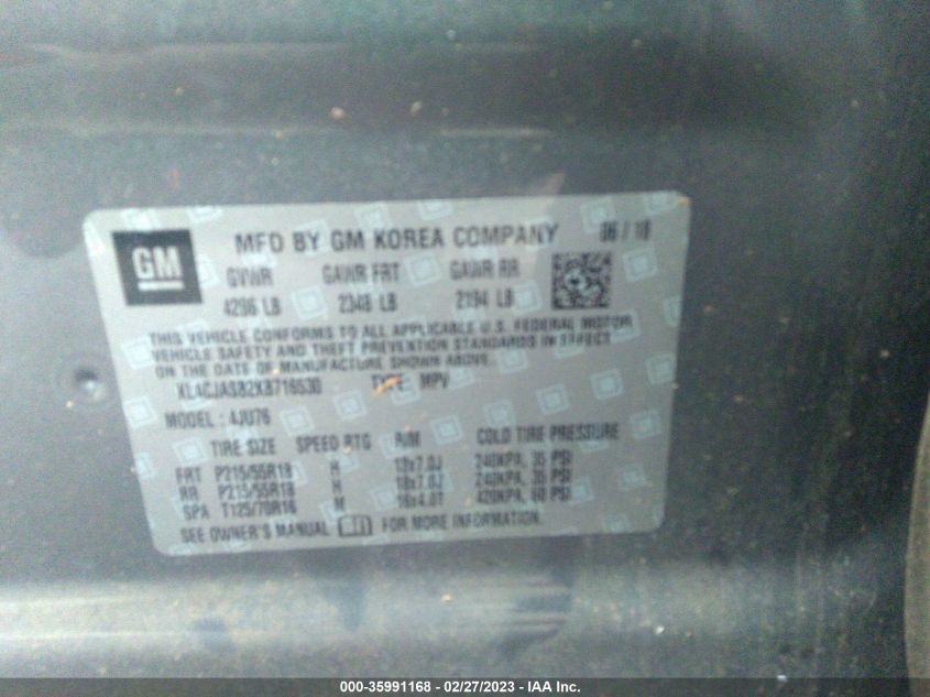 2019 BUICK ENCORE PREFERRED - KL4CJASB2KB716530