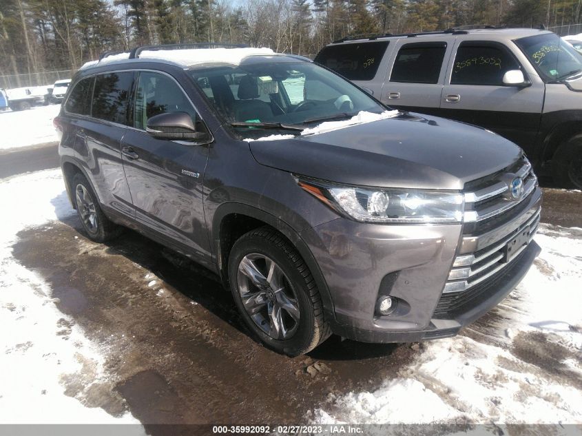 2019 TOYOTA HIGHLANDER HYBRID LIMITED - 5TDDGRFH9KS066187