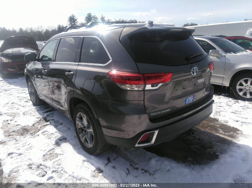2019 TOYOTA HIGHLANDER HYBRID LIMITED - 5TDDGRFH9KS066187