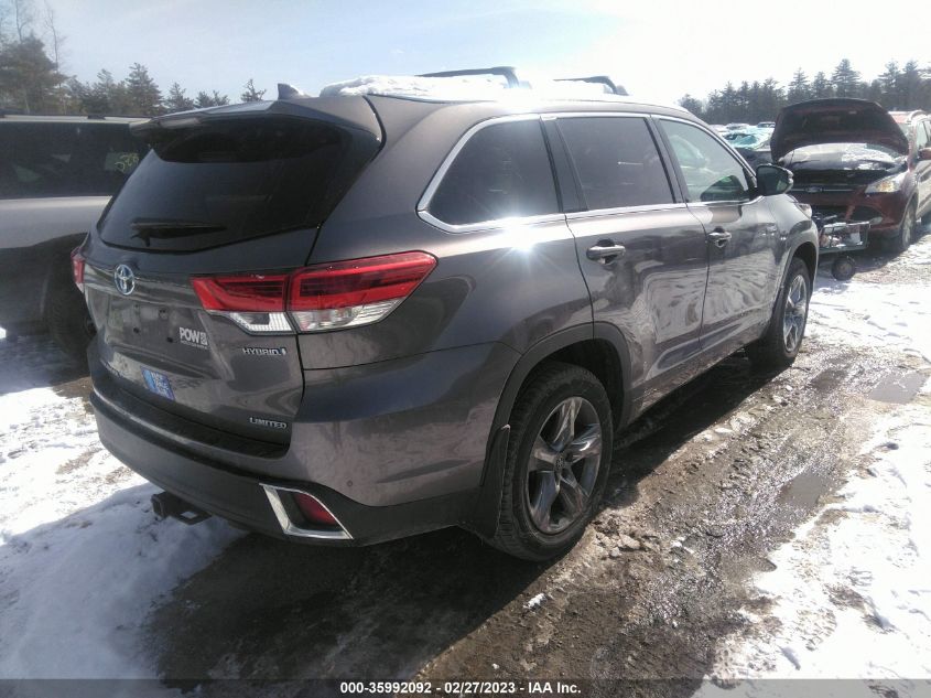 2019 TOYOTA HIGHLANDER HYBRID LIMITED - 5TDDGRFH9KS066187