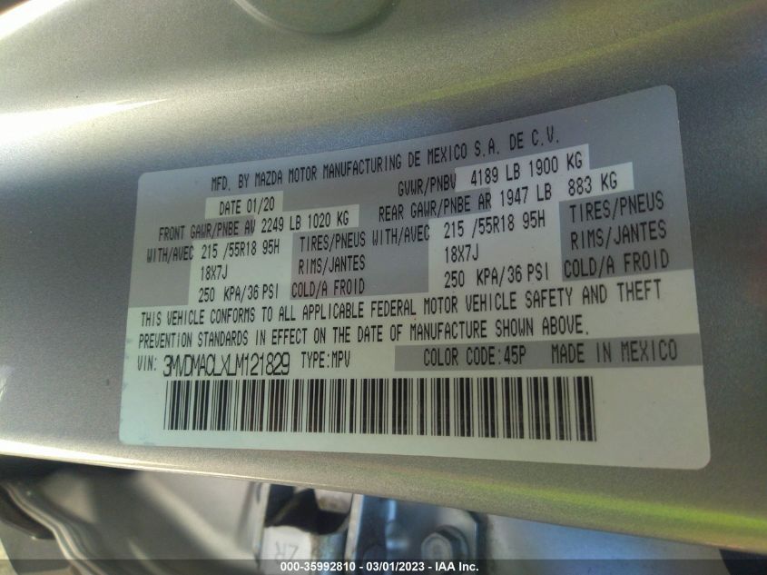 2020 MAZDA CX-30 SELECT PACKAGE - 3MVDMACLXLM121829
