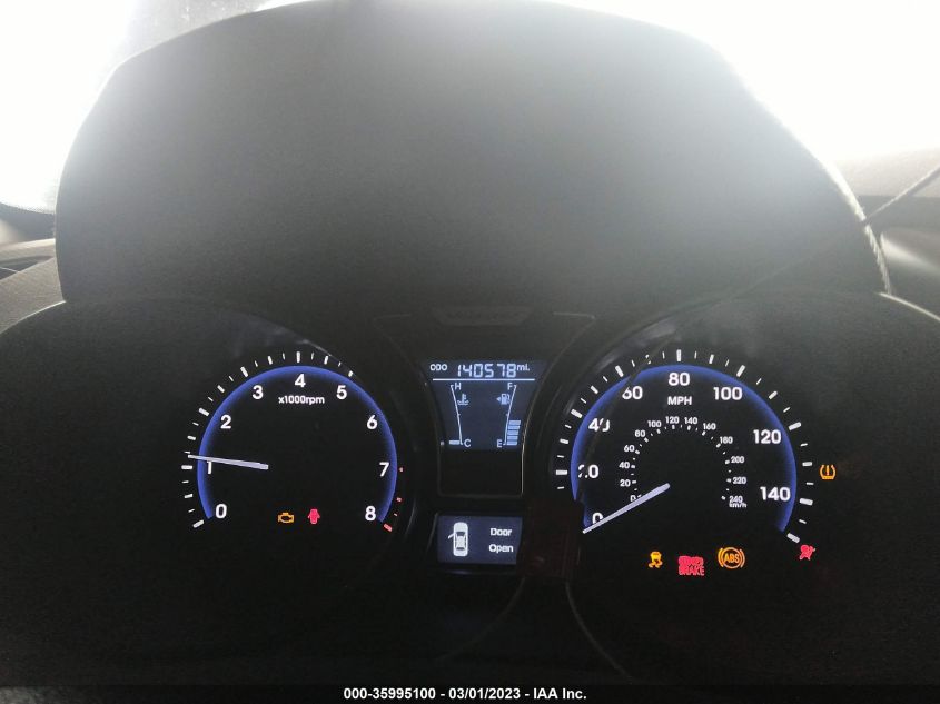 2013 HYUNDAI VELOSTER TURBO W/BLACK INT - KMHTC6AE6DU158340