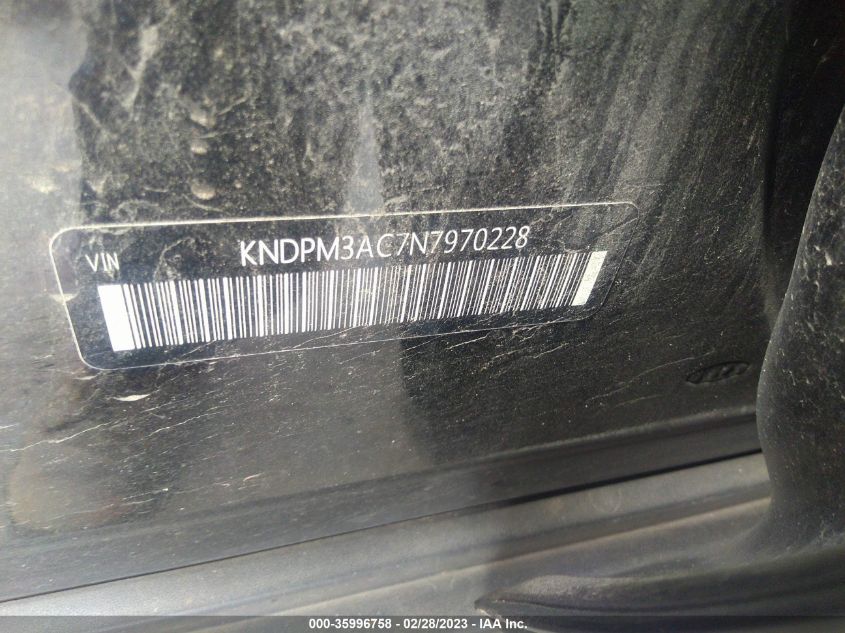 VIN KNDPM3AC7N7970228 2022 KIA SPORTAGE no.9