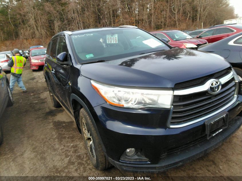 2016 TOYOTA HIGHLANDER XLE - 5TDJKRFH9GS242941