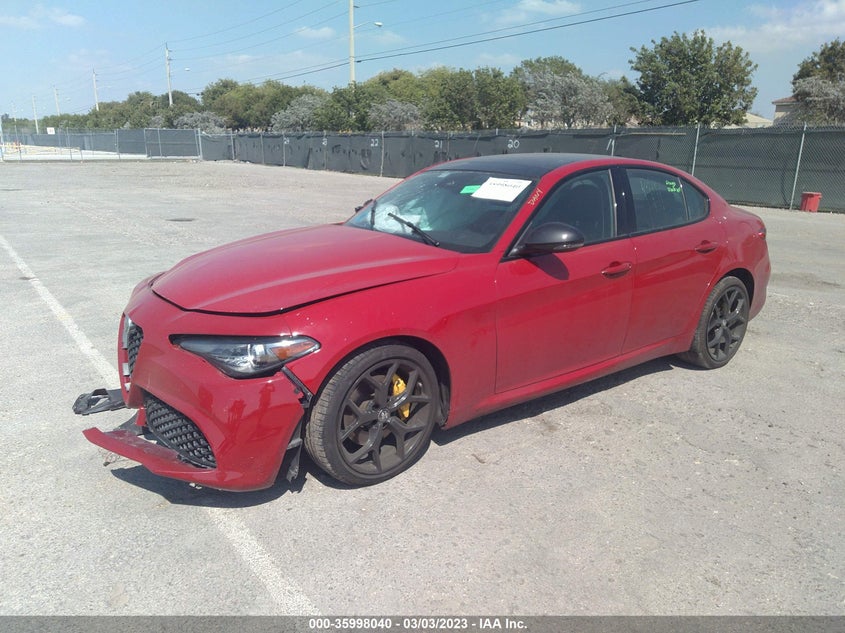 VIN ZARFAMBN0K7620838 2019 ALFA ROMEO GIULIA TI SPORT