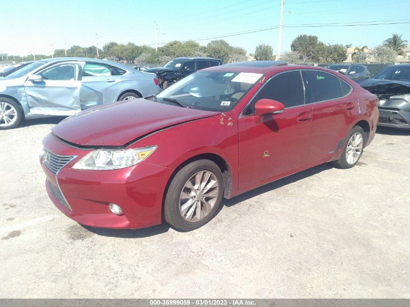 2013 LEXUS ES 300H HYBRID JTHBW1GG9D2025195