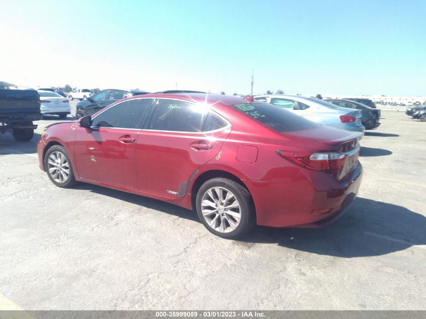 2013 LEXUS ES 300H HYBRID JTHBW1GG9D2025195