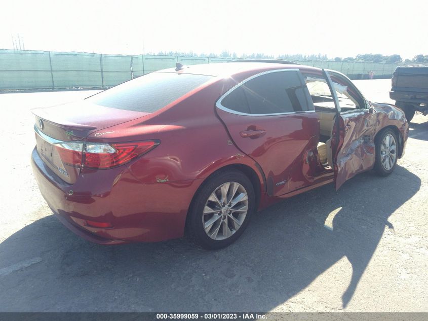 2013 LEXUS ES 300H HYBRID JTHBW1GG9D2025195
