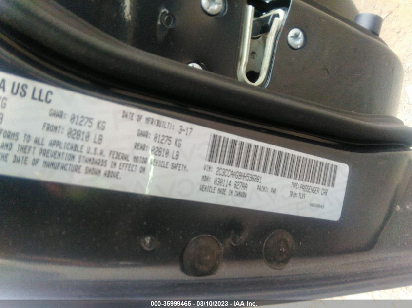 2017 CHRYSLER 300 LIMITED - 2C3CCAAG8HH596881