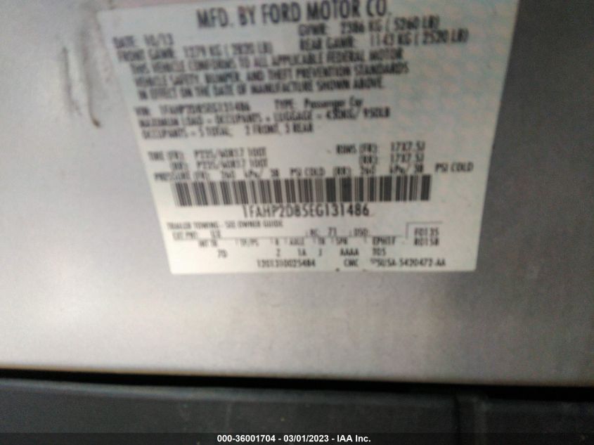 2014 FORD TAURUS SE - 1FAHP2D85EG131486