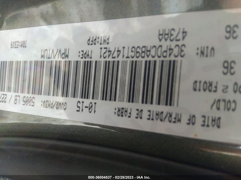 2016 DODGE JOURNEY CANADA VALUE PKG - 3C4PDCAB9GT147421