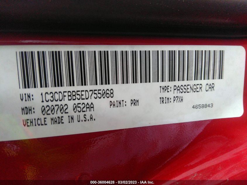 2014 DODGE DART SXT - 1C3CDFBB5ED755068
